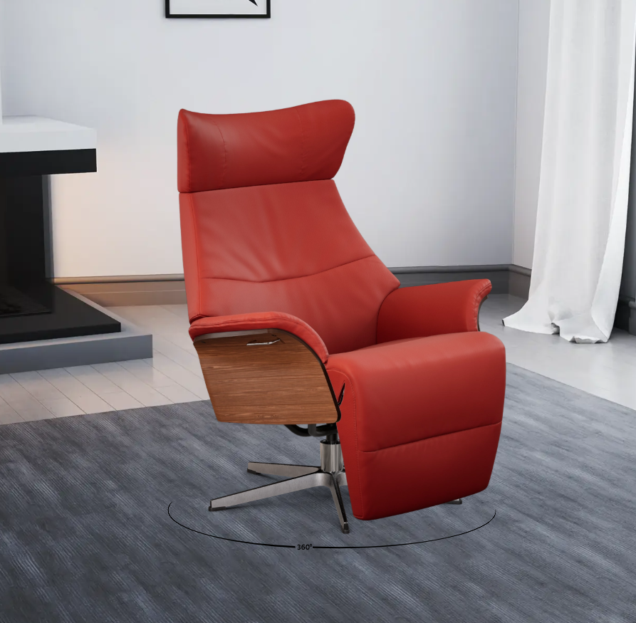 Conform Relaxsessel Air mit Fußstütze in Leder Fantasy
