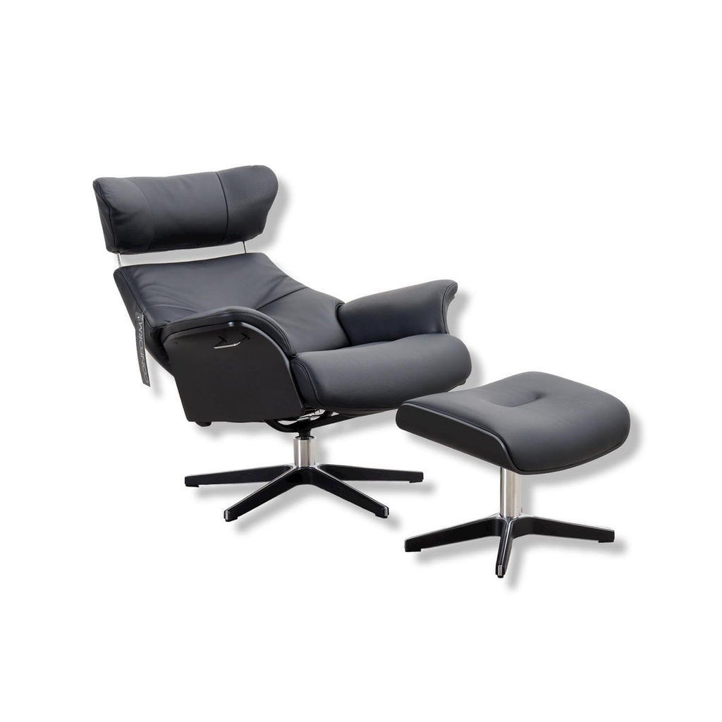 Fernsehsessel Air in Leder Fantasy schwarz - Relaxsessel Leder
