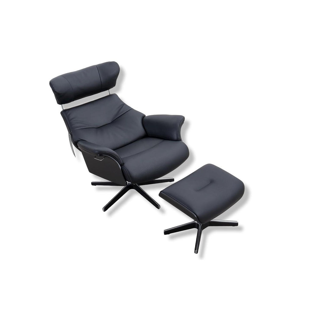 Fernsehsessel Air in Leder Fantasy schwarz - Relaxsessel Leder