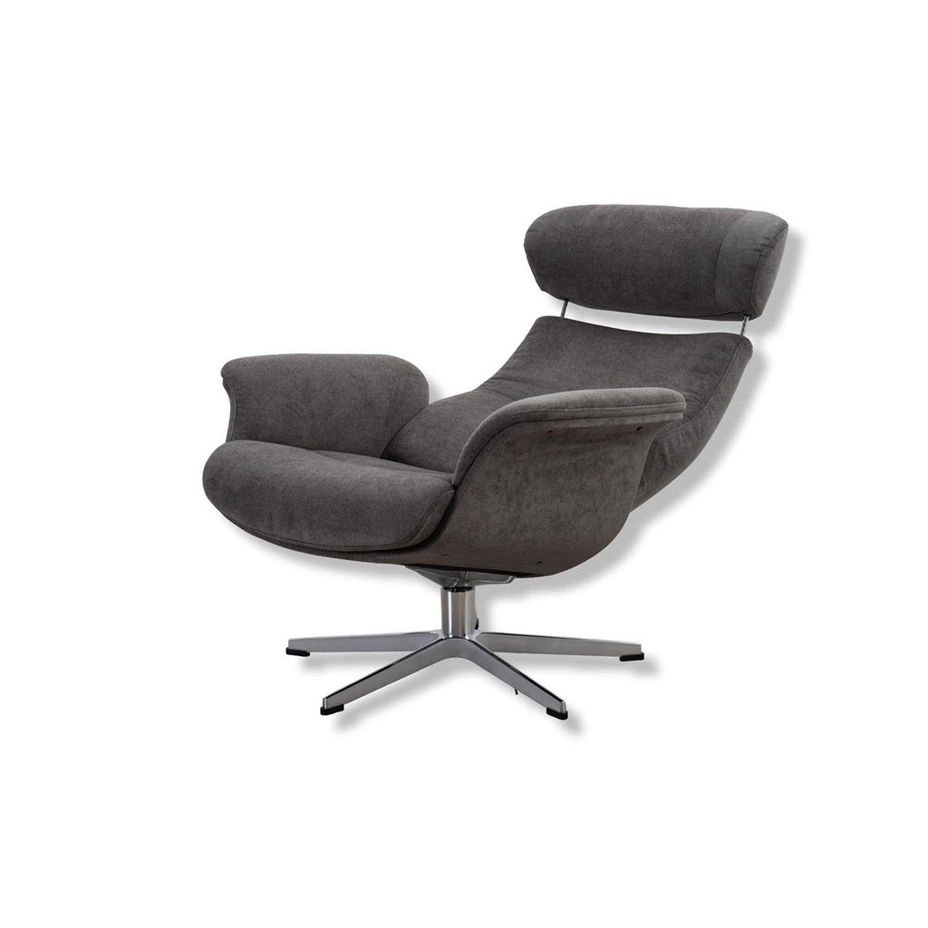 Sessel Time Out in Stoff Velvety mole - Relaxsessel Stoff