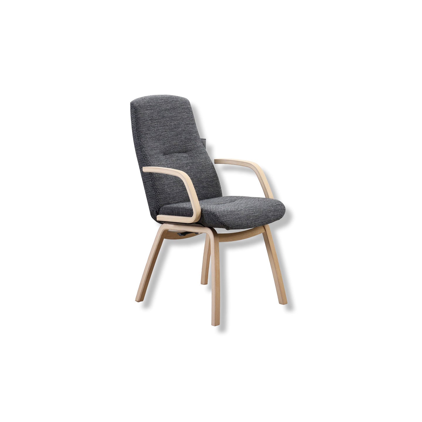 Esszimmer 2x Armstuhl Freetime Dining in Stoff Melange night - Stuhl Stoff