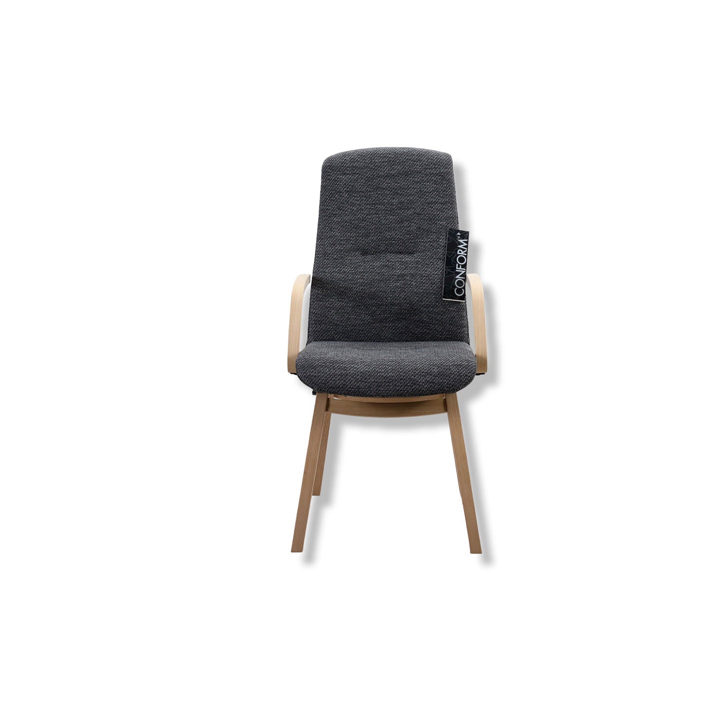 Esszimmer 2x Armstuhl Freetime Dining in Stoff Melange night - Stuhl Stoff