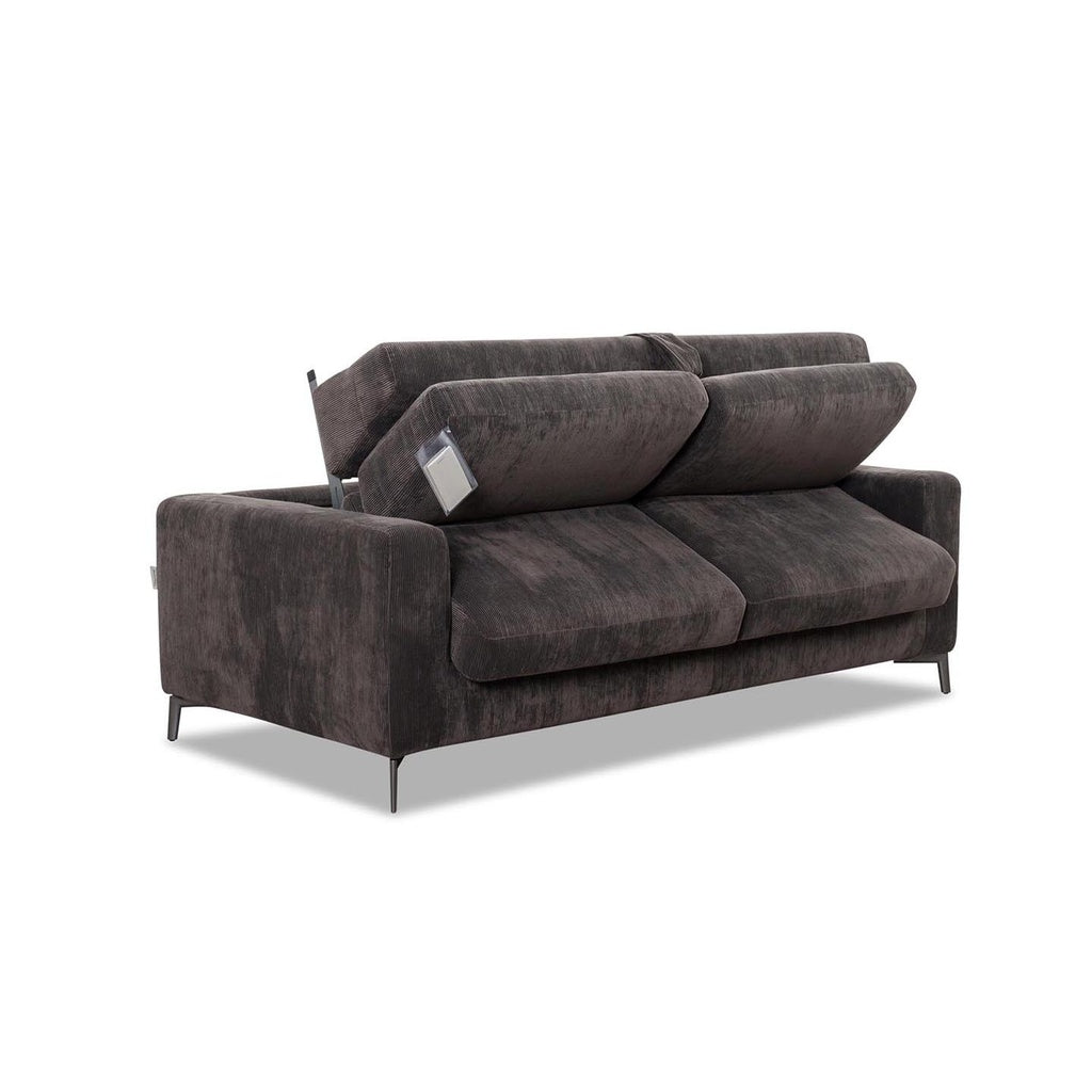 Schlafsofa Lisbona in Stoff Floki dunkelbraun - Schlafsofa Stoff