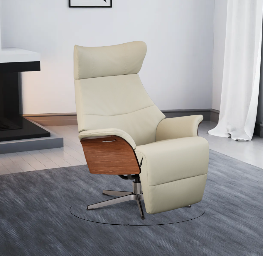Conform Relaxsessel Air mit Fußstütze in Leder Fantasy