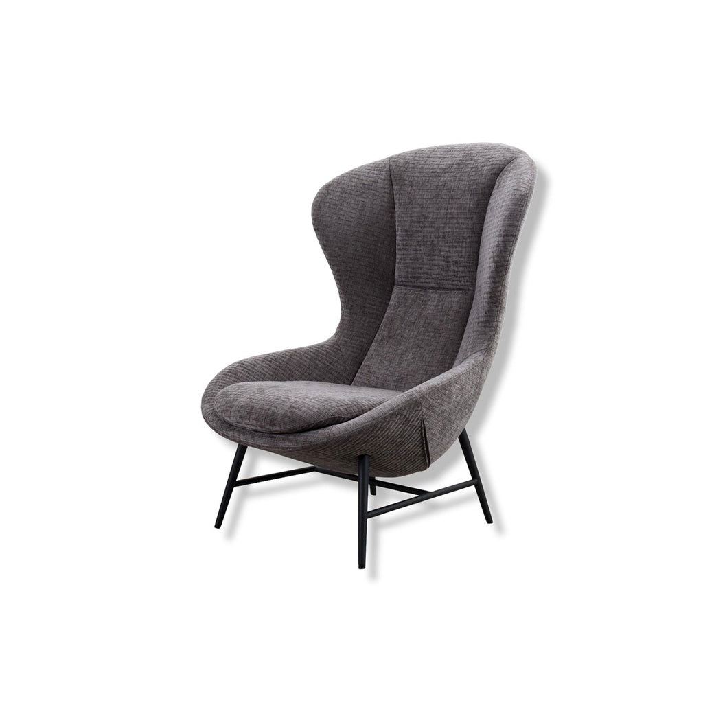 Sessel QUEEN in Stoff Taranto grau - Sessel Stoff