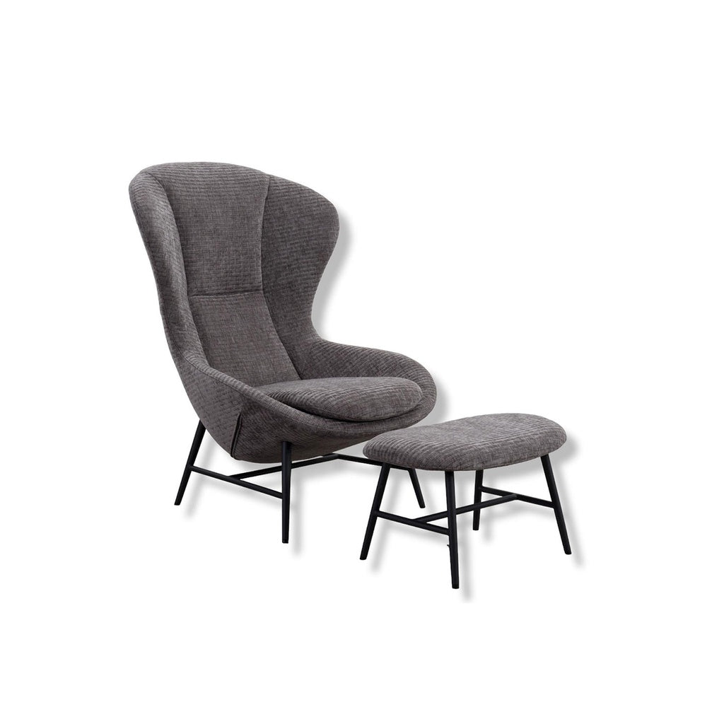 Sessel QUEEN in Stoff Taranto grau - Sessel Stoff
