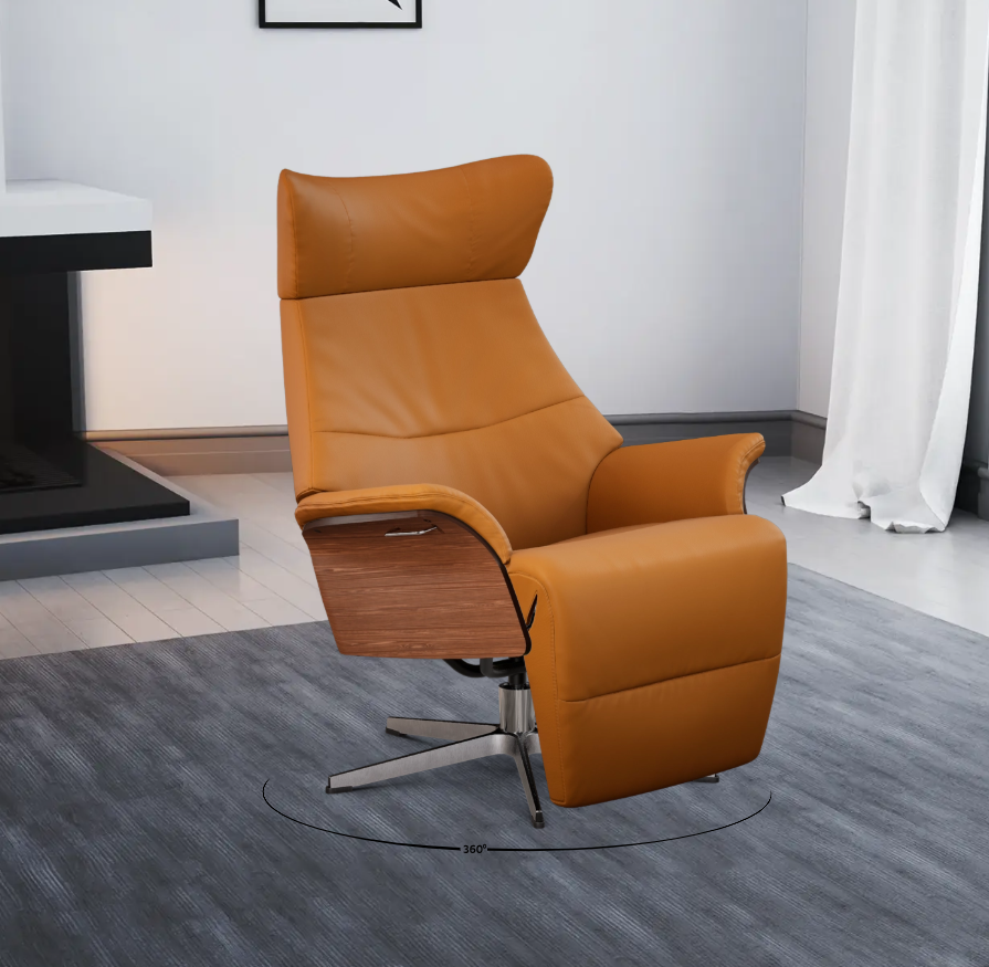 Conform Relaxsessel Air mit Fußstütze in Leder Fantasy