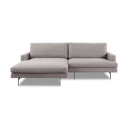 Ecksofa Plateia Stoff Levana platin - vorstehend links - Ecksofa Stoff