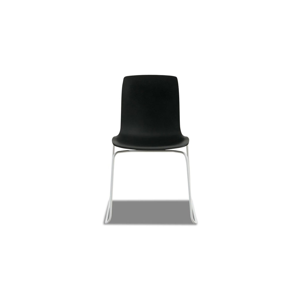 6x Stuhl OTIS Kufengestell in Polyurethane schwarz - Stuhl Kunststoff