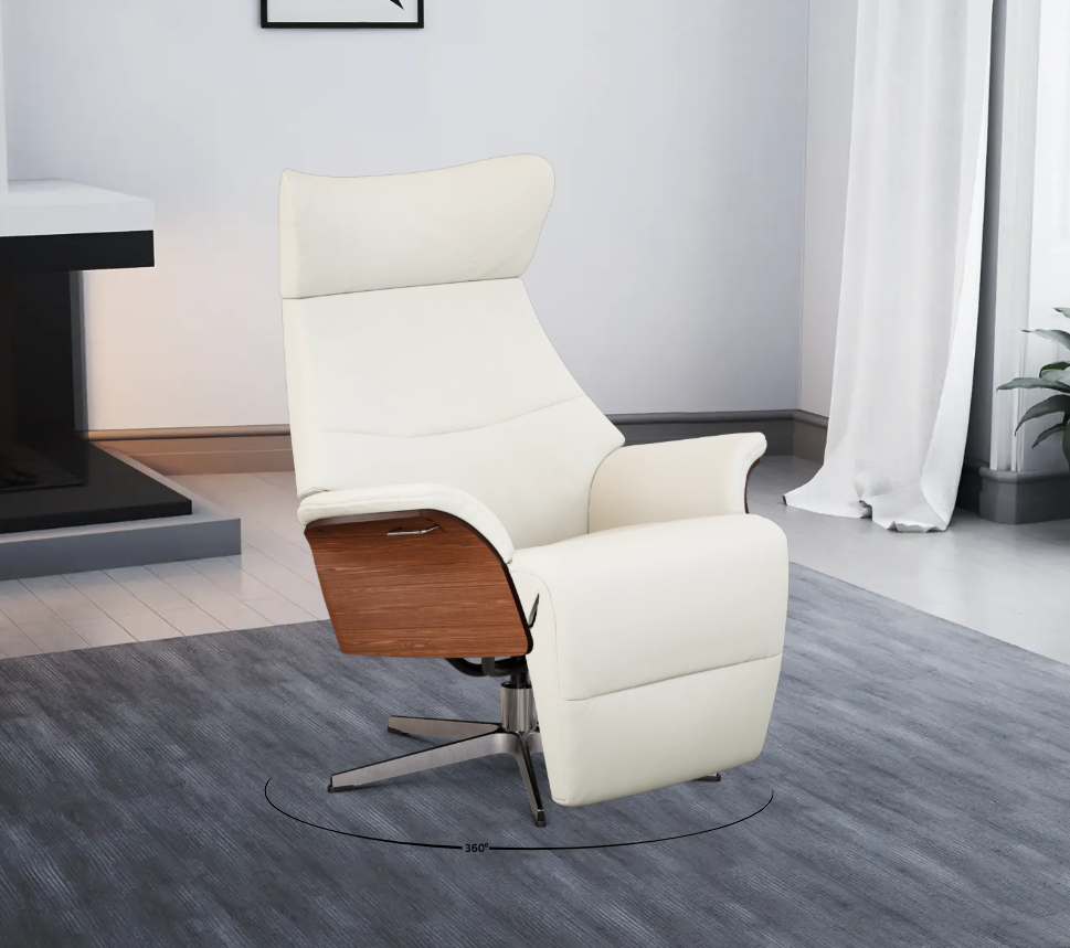 Conform Relaxsessel Air mit Fußstütze in Leder Fantasy