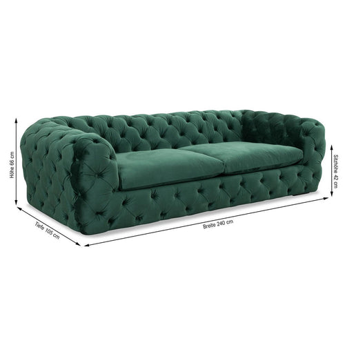 Bild 1 in Galerieansicht laden. Sofa Chester Pluto in Stoff Amsterdam dunkelgrün - Sitzdesign