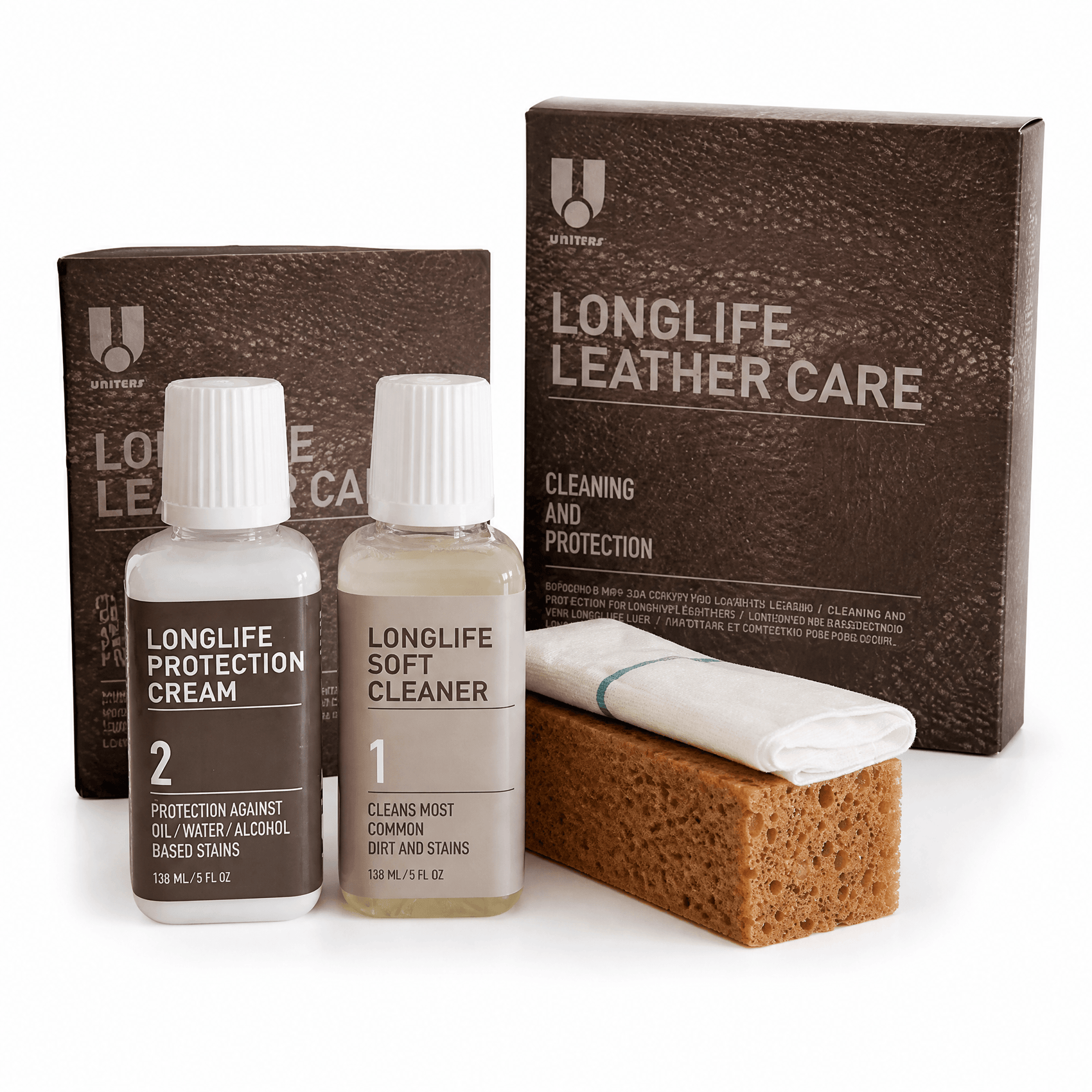 Uniters LongLife Lederpflege-Set: Reiniger + Schutzcreme Anti Aging