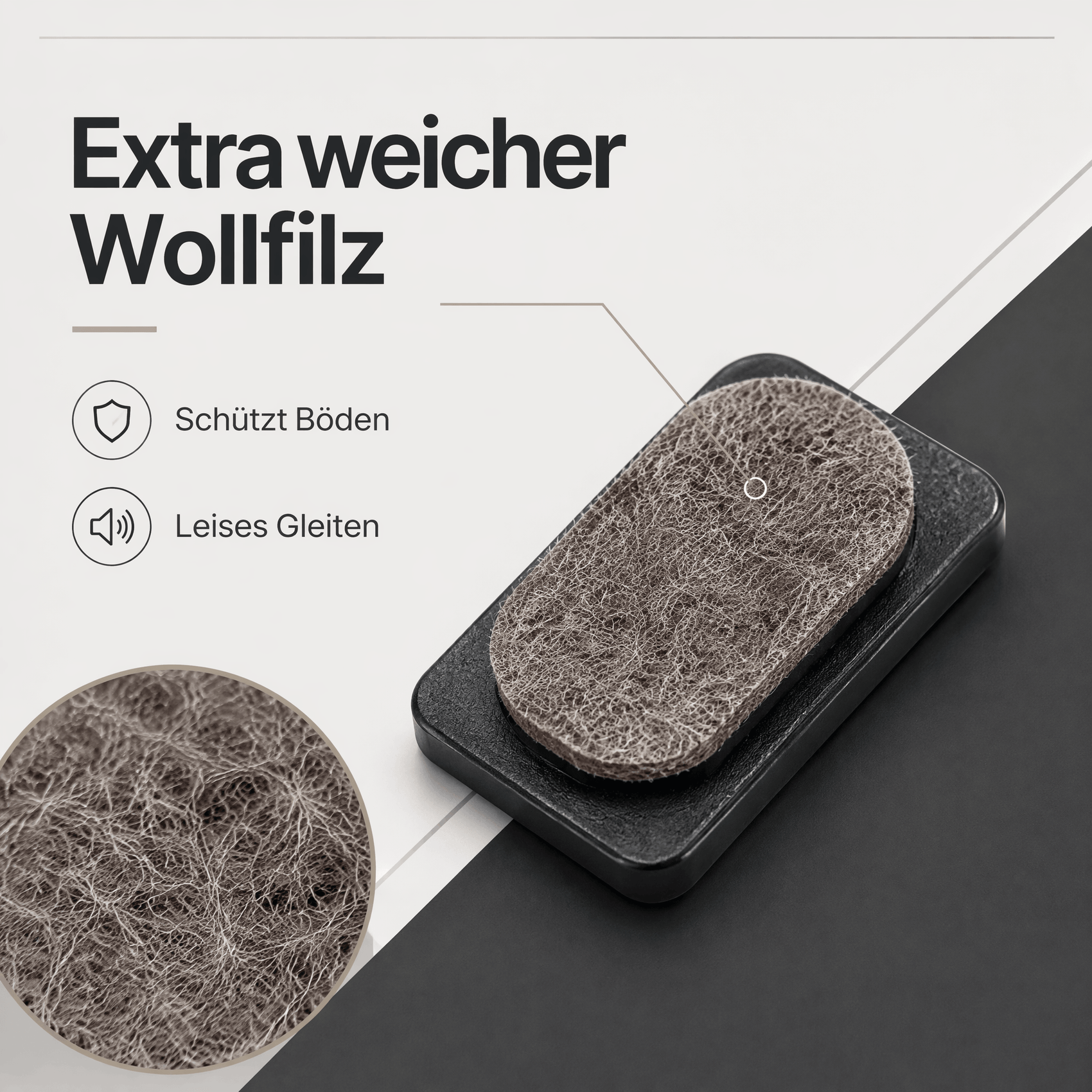 Venjakob Filzgleiter / Filzeinsatz 4er Set Zubehör 9999-3222