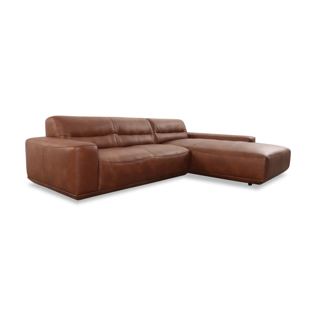 Ecksofa 20560 WILLIAM in Leder Z69 tobacco - Sitzdesign