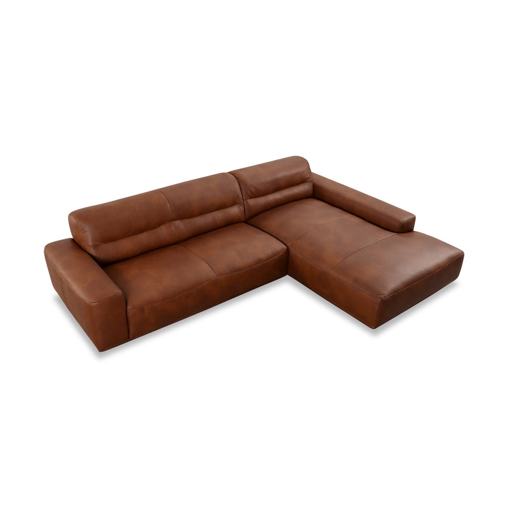 Ecksofa 20560 WILLIAM in Leder Z69 tobacco - Sitzdesign