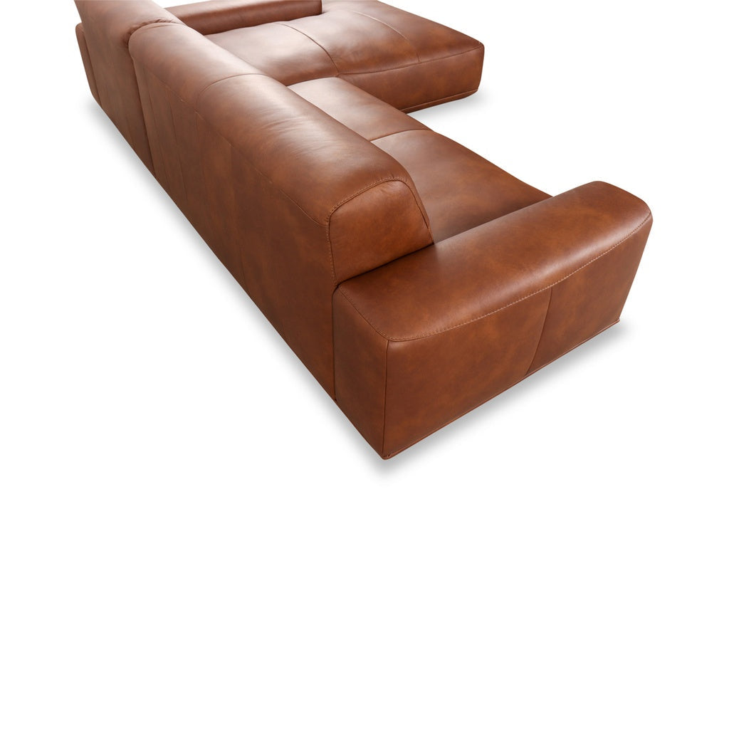 Ecksofa 20560 WILLIAM in Leder Z69 tobacco - Sitzdesign