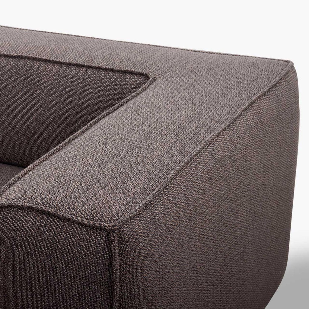 Ecksofa 18050 around the block in Stoff T88 braun - Ecksofa Stoff