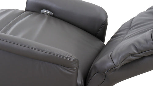 Bild 1 in Galerieansicht laden. Fernsehsessel mit Doppelmotor 32630 LIMBOO in Leder Z73 graphite - Relaxsessel Leder