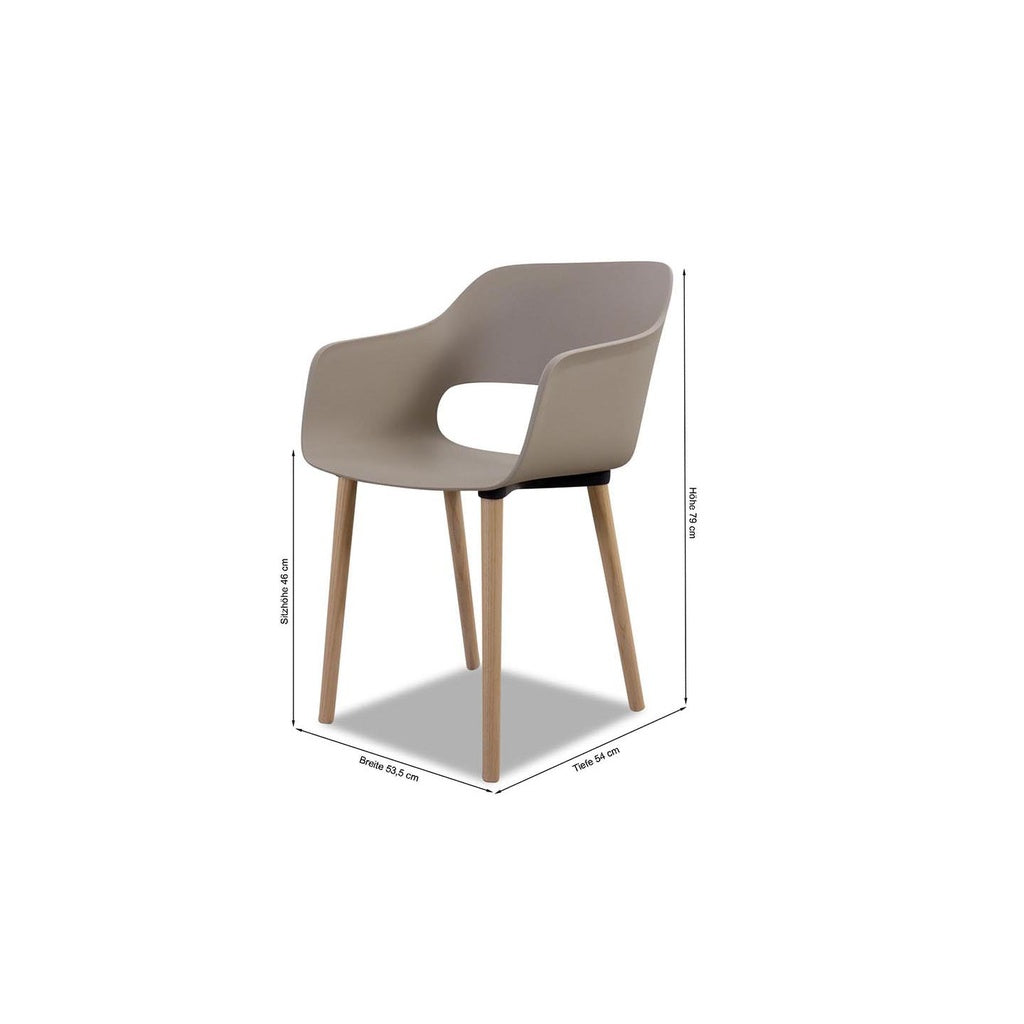 Armlehnenstuhl 2755 Babila in sand - Stuhl Kunststoff