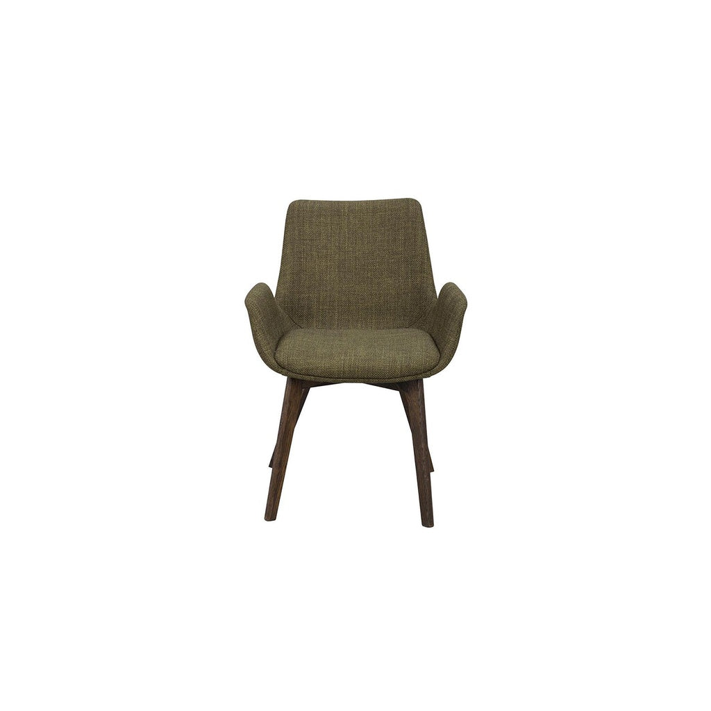 Armlehnenstuhl Drimsdale 2er Set in Stoff grün - Stuhl Stoff