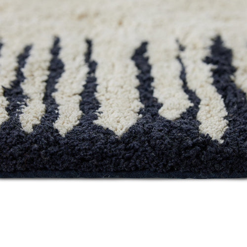 Bild 1 in Galerieansicht laden. Badematte aus Baumwolle in schwarz/creme - Badematte