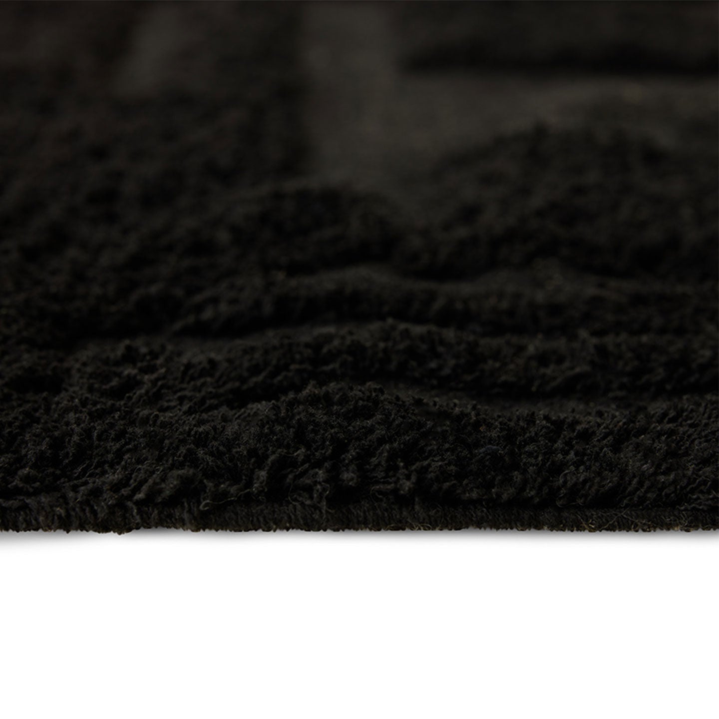 Badematte aus Baumwolle in schwarz/grau - Badematte