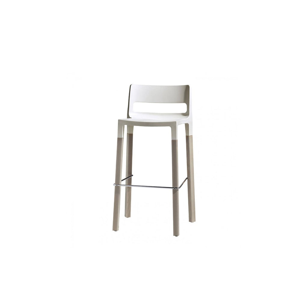 Barhocker 2er Set Natural DIVO 2818 - Barstuhl Kunststoff