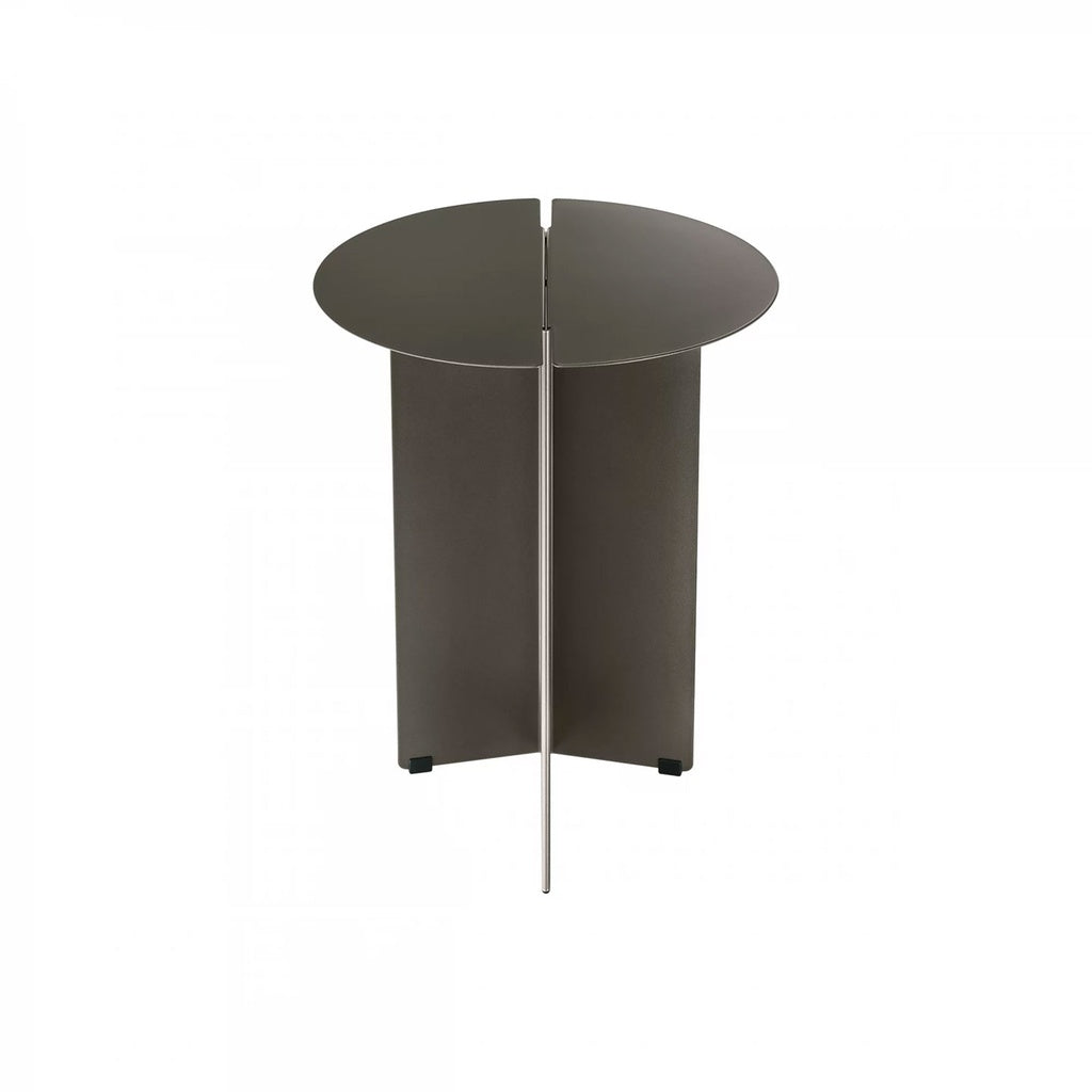 Beistelltisch ORU in Edelstahl - Ø 35cm / burned metal - Couchtisch