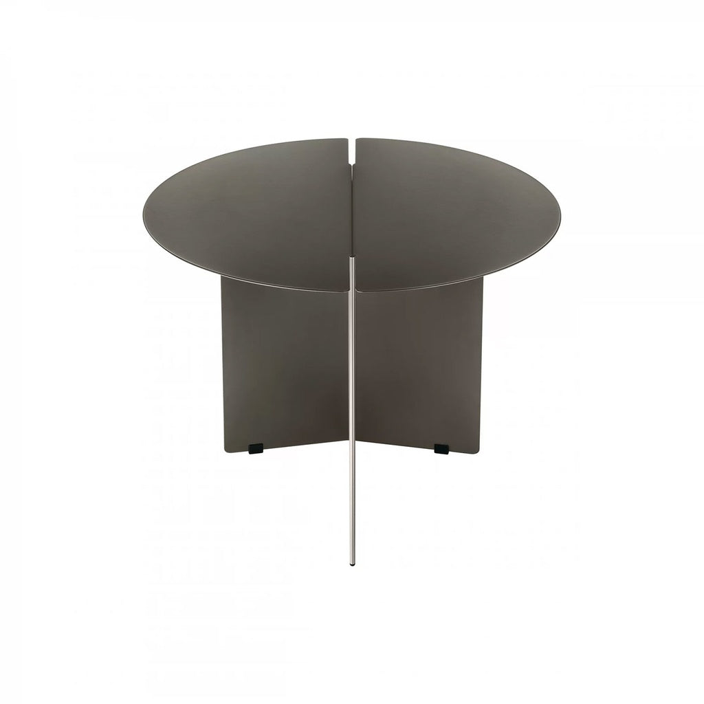 Beistelltisch ORU in Edelstahl - Ø 50cm / burned metal - Couchtisch