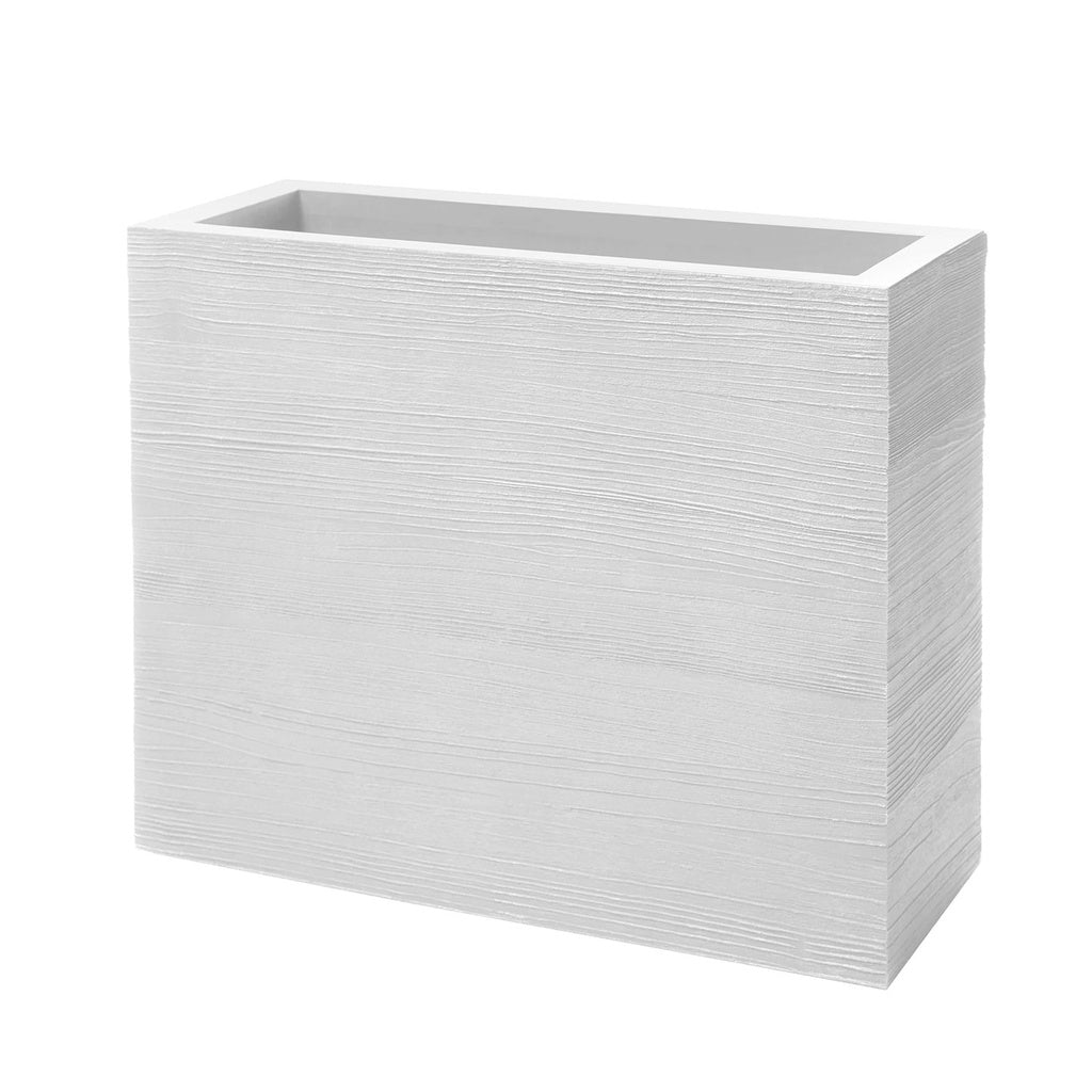 Blumentopf Quadra 55x55cm in milky white