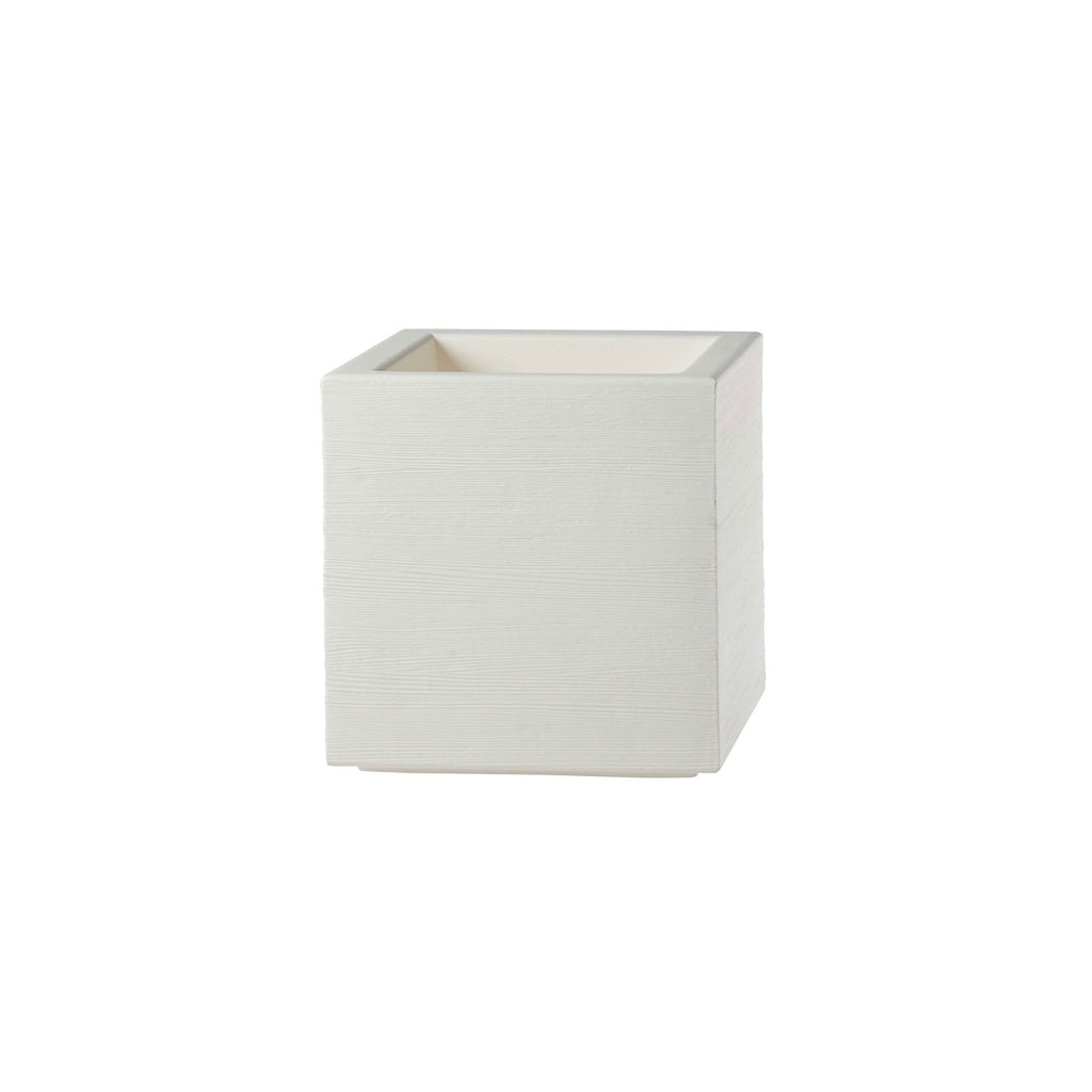 Blumentopf Quadra 55x55cm in milky white