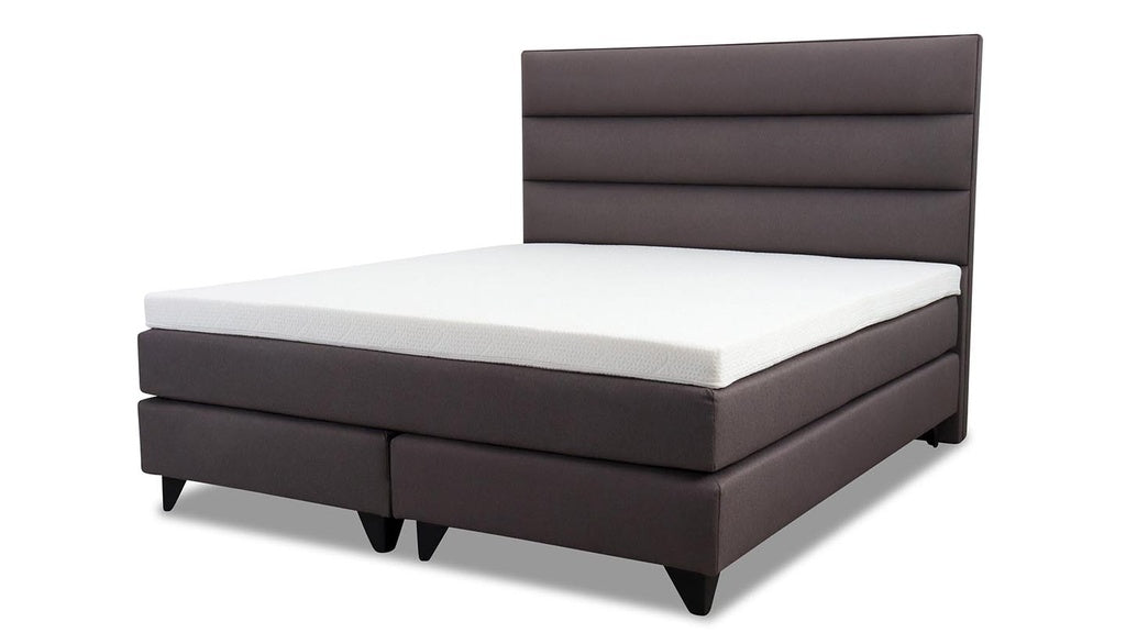 Boxspringbett Premium Celine 180x200 in Stoff Gomez anthrazit - Bett