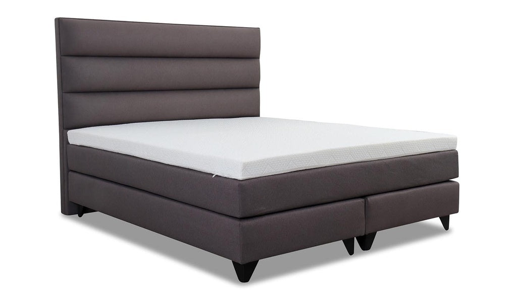 Boxspringbett Premium Celine 180x200 in Stoff Gomez anthrazit - Bett