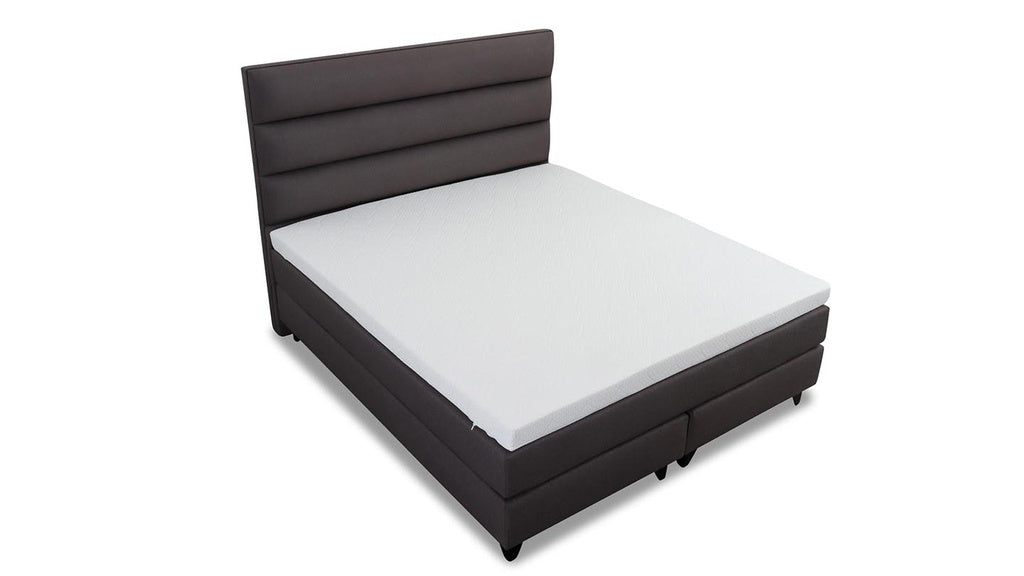 Boxspringbett Premium Celine 180x200 in Stoff Gomez anthrazit - Bett