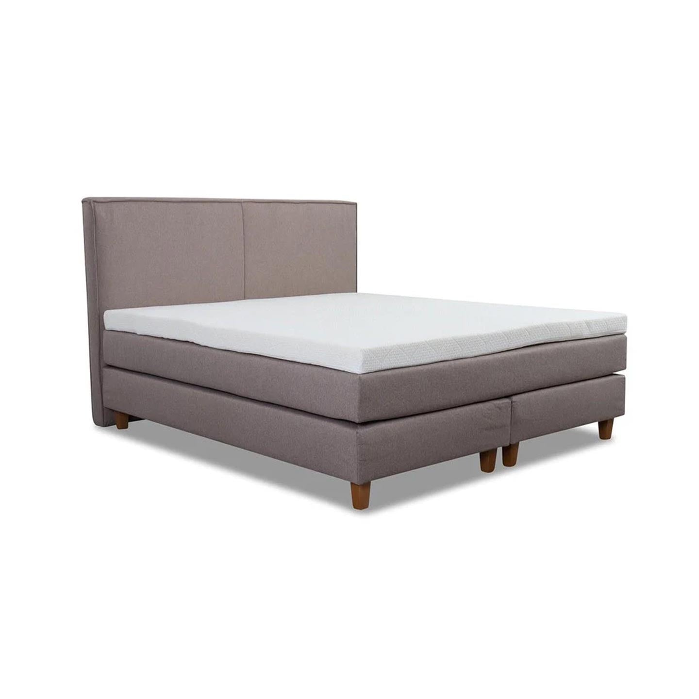 Boxspringbett Scanlook 180x200 in Stoff Gomez taupe - Bett