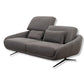 Regal_E Sofa in Leder Nouveau slate grey - Sofa Leder
