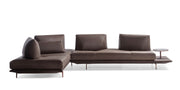 Calia Italia Gianduiotto JR Sofa in Kombination Leder Mammut und Stoff Ginevra - Ecksofa Leder