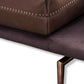Gianduiotto JR Sofa in Kombination Leder Mammut und Stoff Ginevra - Sitzdesign