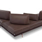 Calia Italia Gianduiotto JR Sofa in Kombination Leder Mammut und Stoff Ginevra - Ecksofa Leder