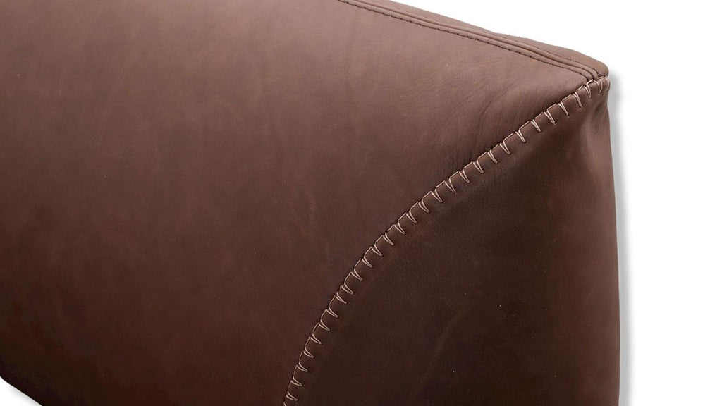 Gianduiotto JR Sofa in Kombination Leder Mammut und Stoff Ginevra - Sitzdesign