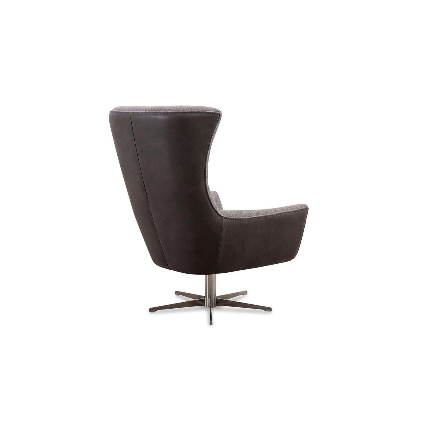 Sessel JACOB in Leder Nouveau und Stoff Bentley - Sessel Leder