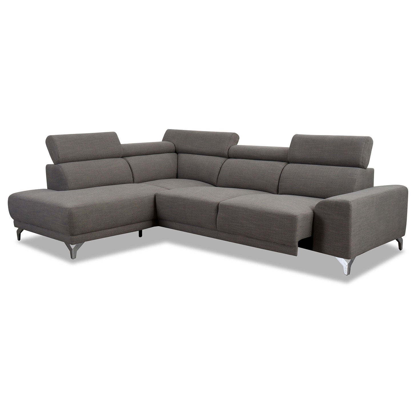 Eckgarnitur MATINO in Stoff Picasso in anthrazit - Ecksofa Stoff