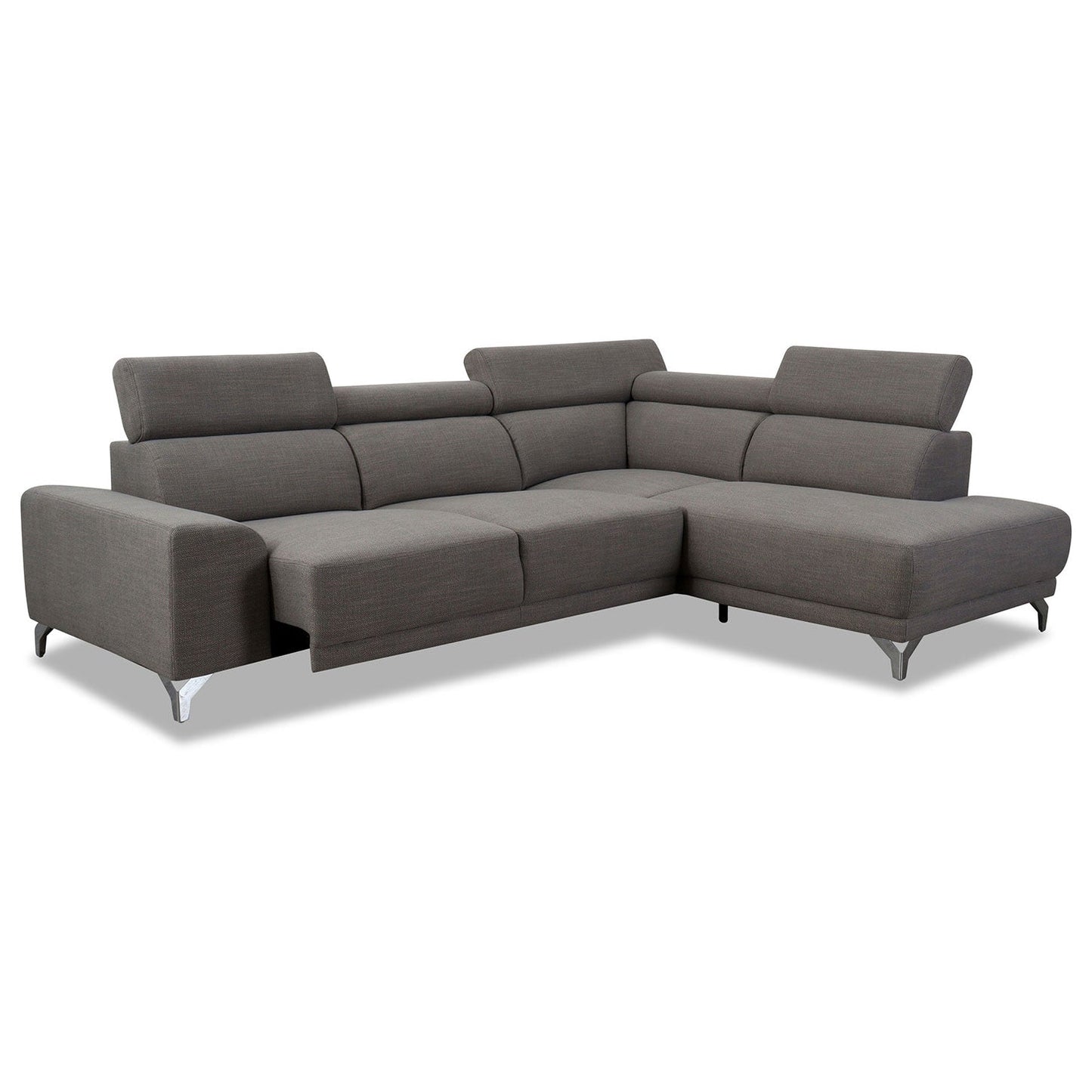 Eckgarnitur MATINO in Stoff Picasso in anthrazit - Ecksofa Stoff