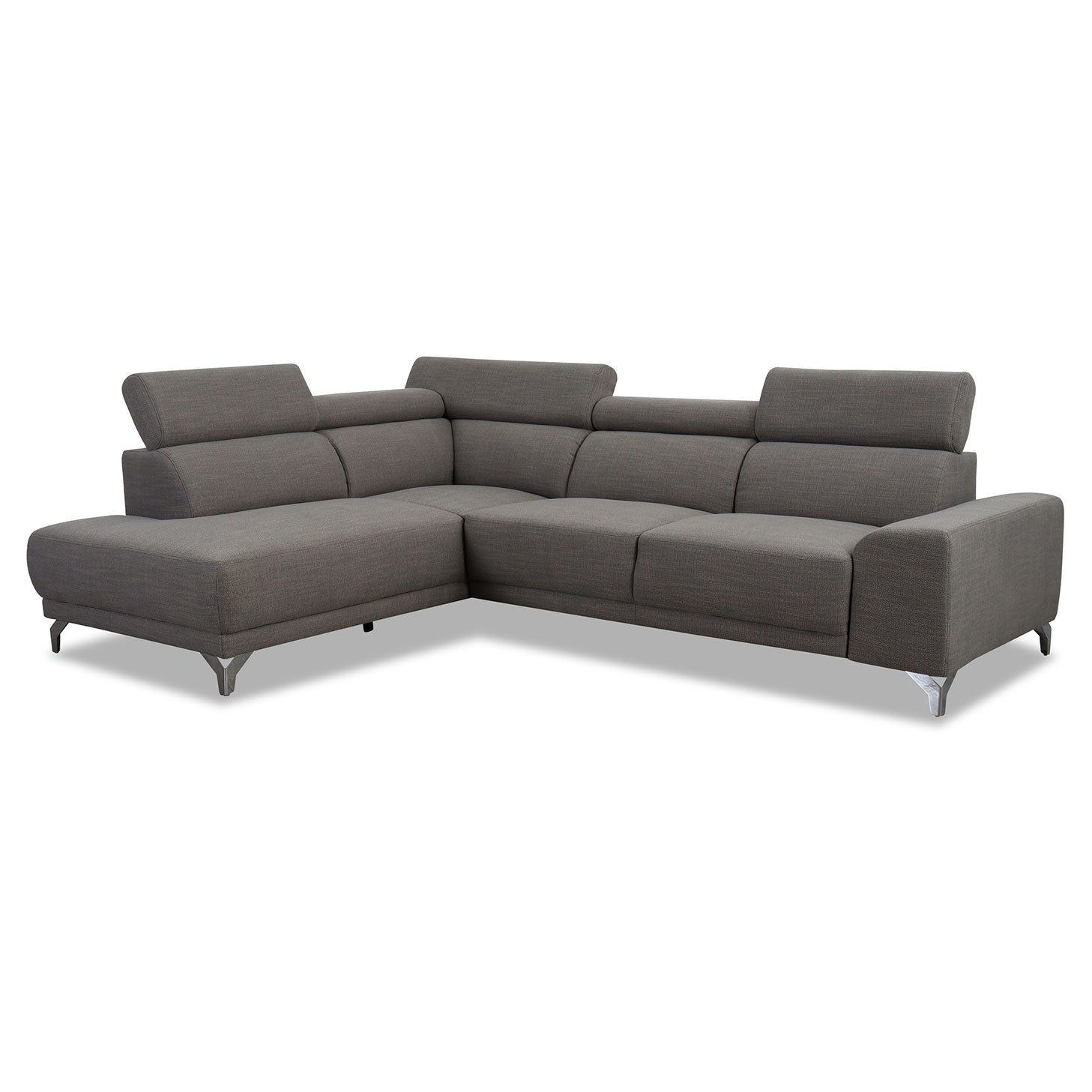 Eckgarnitur MATINO in Stoff Picasso in anthrazit - Ecksofa Stoff