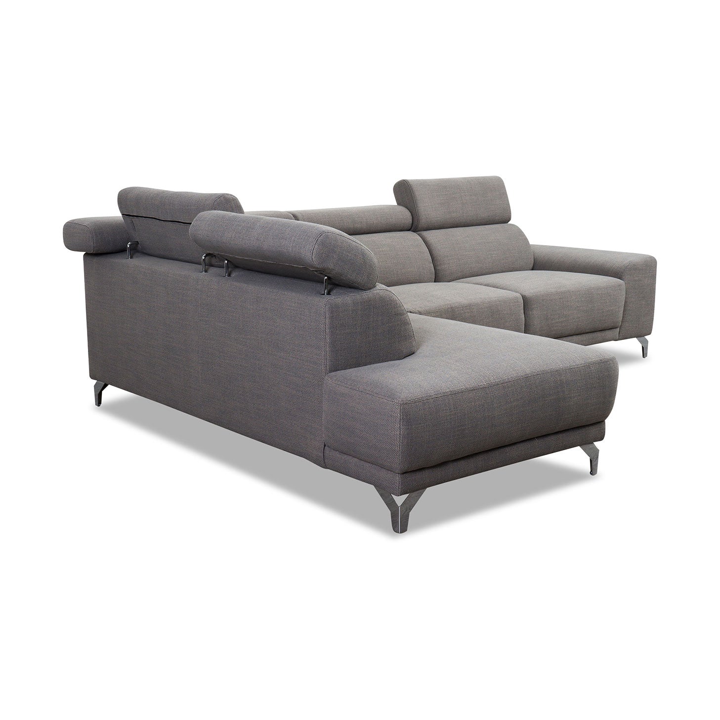 Eckgarnitur MATINO in Stoff Picasso in anthrazit - Ecksofa Stoff