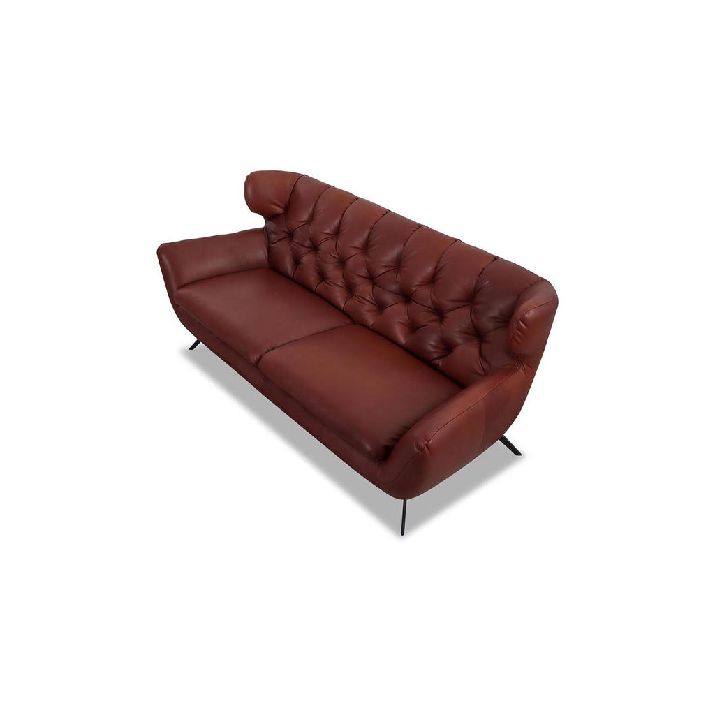 Sofa 3002 Sixty in Leder Natur braun - Sofa Leder