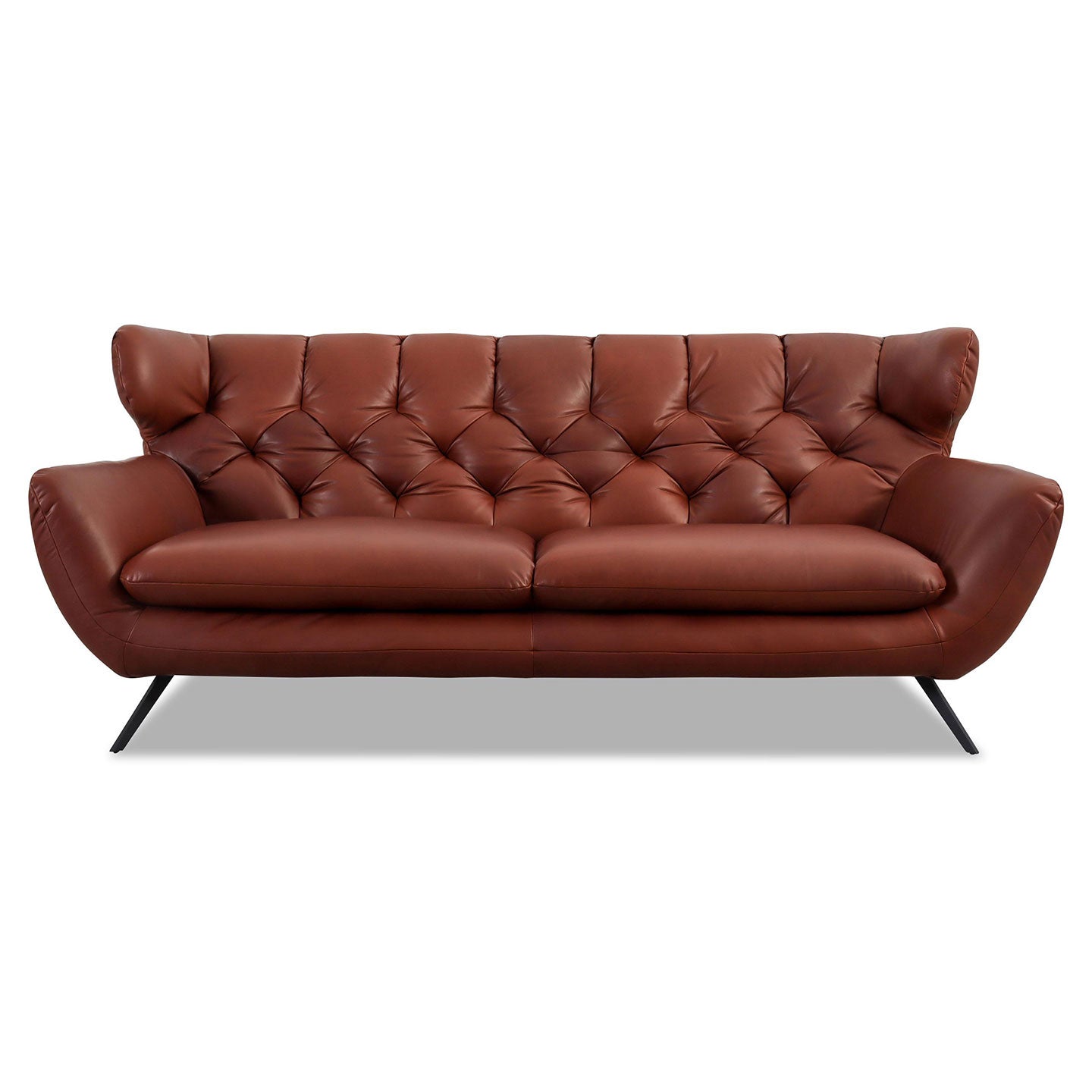 Sofa 3002 Sixty in Leder Natur braun - Sofa Leder