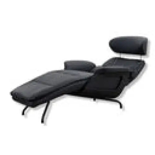 Chaiselonge CLEMENT in Leder Dakota deep black - Relaxsessel Leder