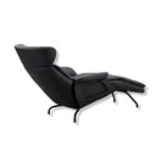 Chaiselonge CLEMENT in Leder Dakota deep black - Relaxsessel Leder