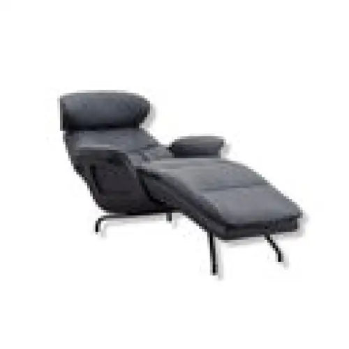 Chaiselonge CLEMENT in Leder Dakota deep black - Relaxsessel Leder
